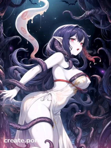 Ghost Girl, Tentacles, Corset AI Porn