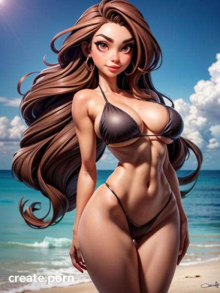 3D (Cartoon), Skinny, Bikini AI Porn